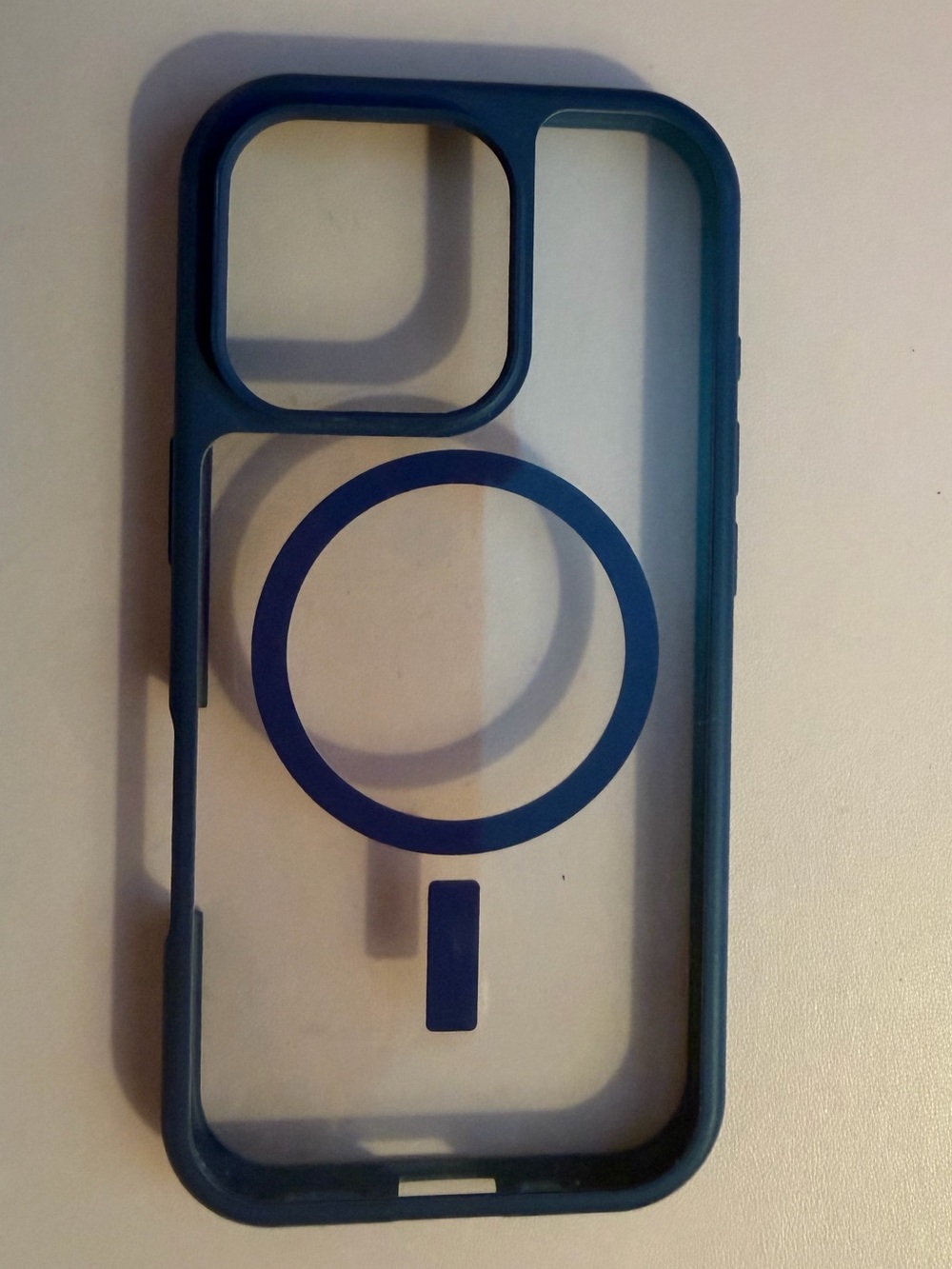 iPhone 16 Pro Clear Blue Magnetic iPhone Case